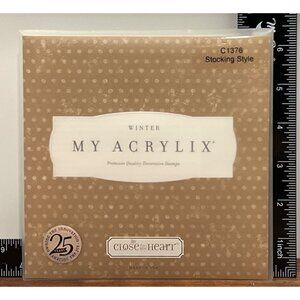 My Acrylix Winter Stocking Style C1376 Decorative Stamp Set